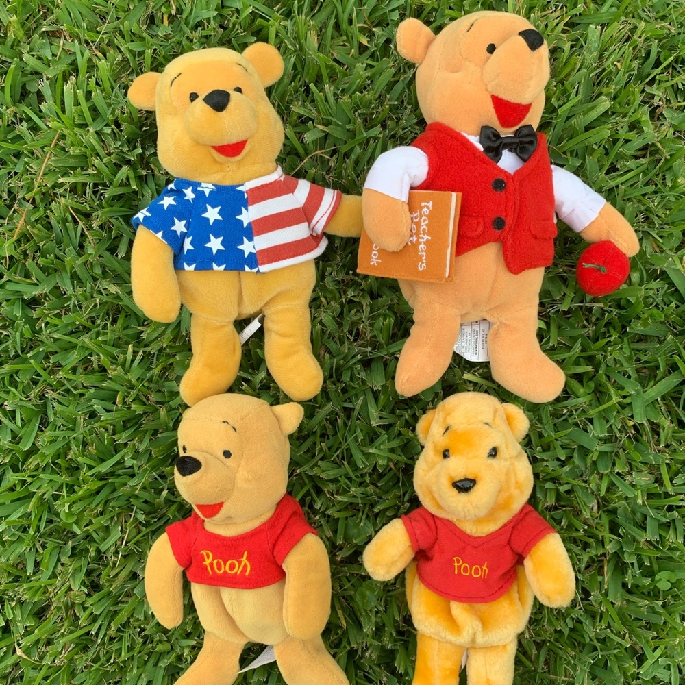 Set of 4 Winnie the Pooh plush